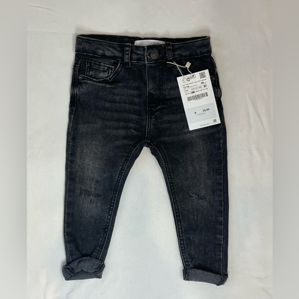 Zara Ripped Regular Fit Jeans Toddler Boy 12-18M